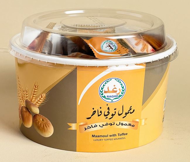 Picture of Maamoul Toffee in round carton 400 gm ×12 box